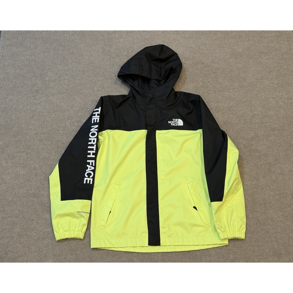 The North Face Youth Yellow Rain jacket/Windbreaker Boys Size Large 12 Sleeve